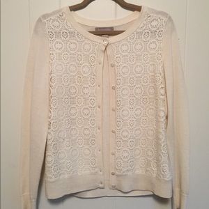 Cream Colored Banana Republic Cardigan
